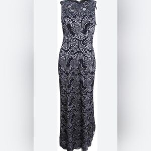Adrianna Papell Women's Two-Tone Lace Gown, Black/Silver Size 10